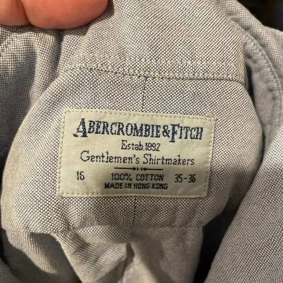 Abercrombie & Fitch boys button down shirt size 16 - Picture 3 of 3